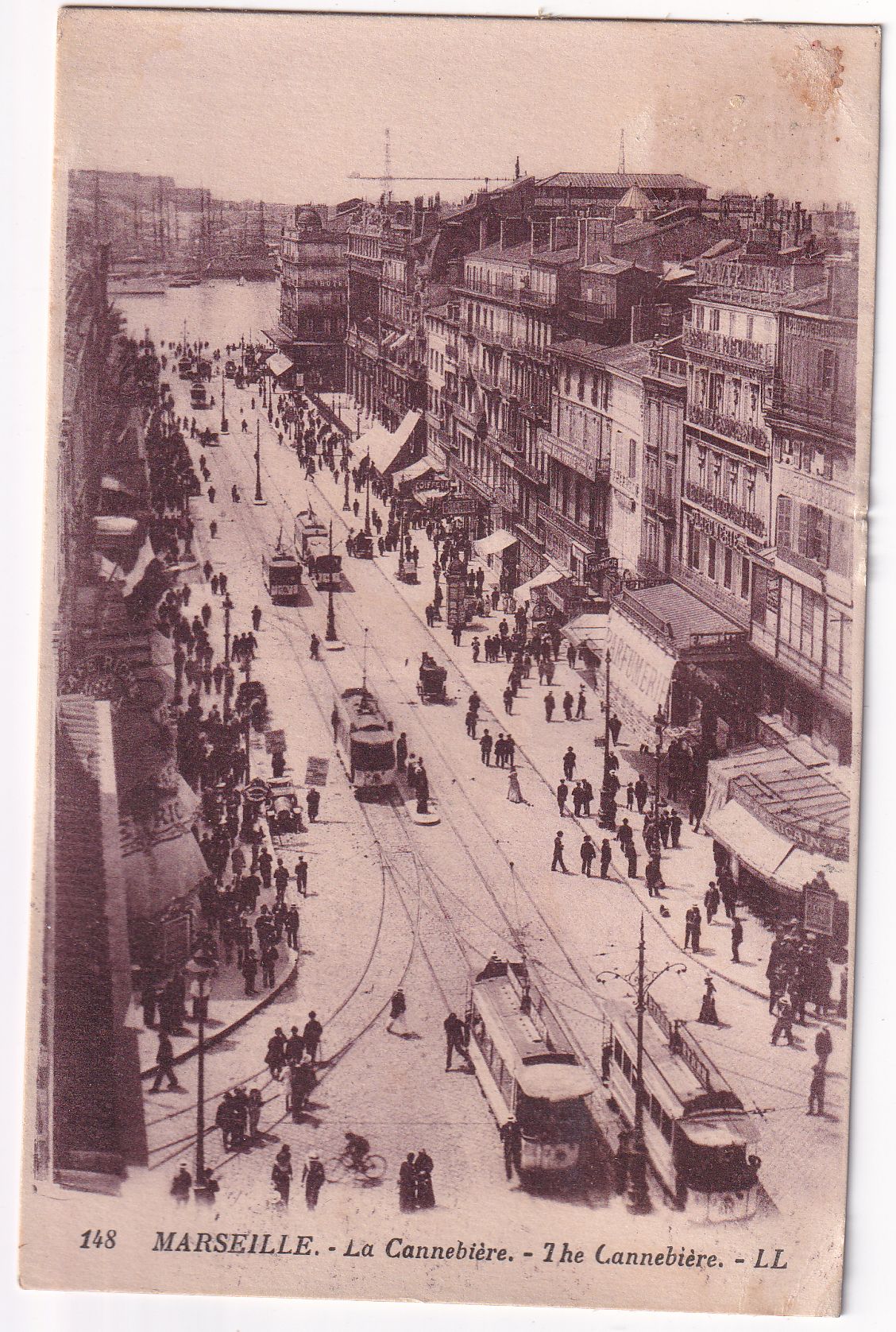 Carte postale Marseille la Canebière