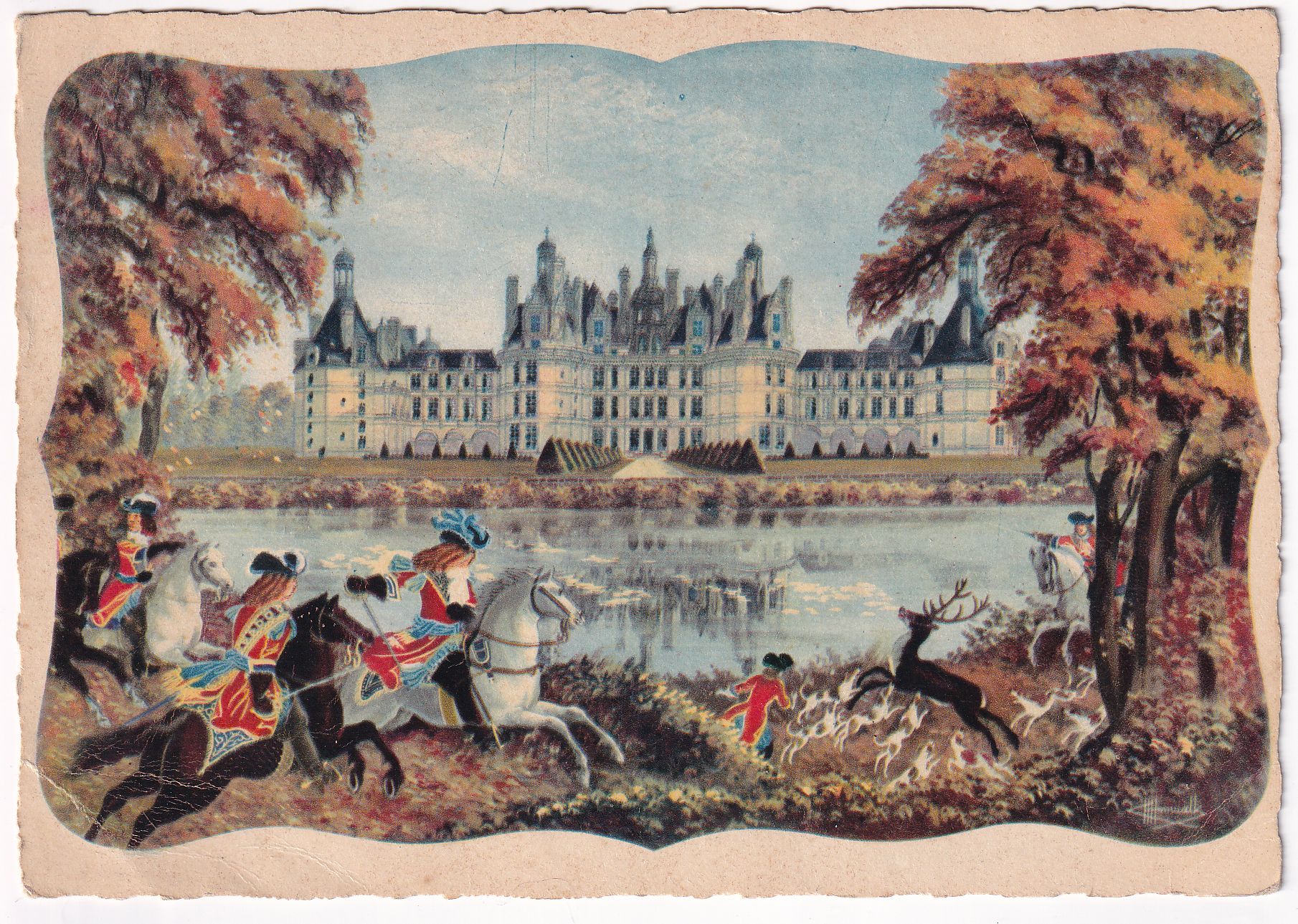 Carte postale Châteaux de la Loire Chambord éditions Gaby