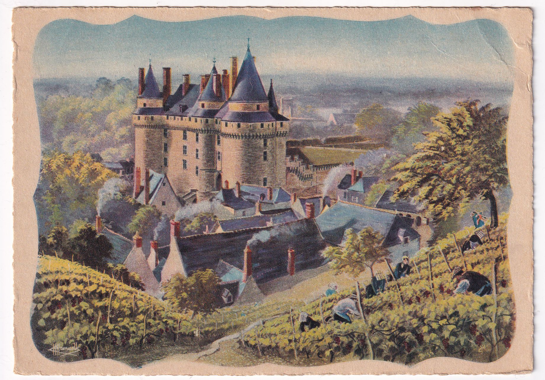 Carte postale Châteaux de la Loire Langeais éditions Gaby