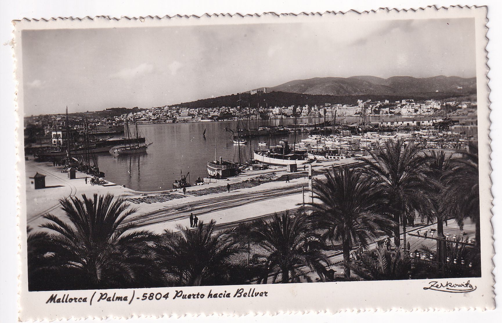 Carte Postale Espagne Mallorca Palma puerto hacia del Bellver