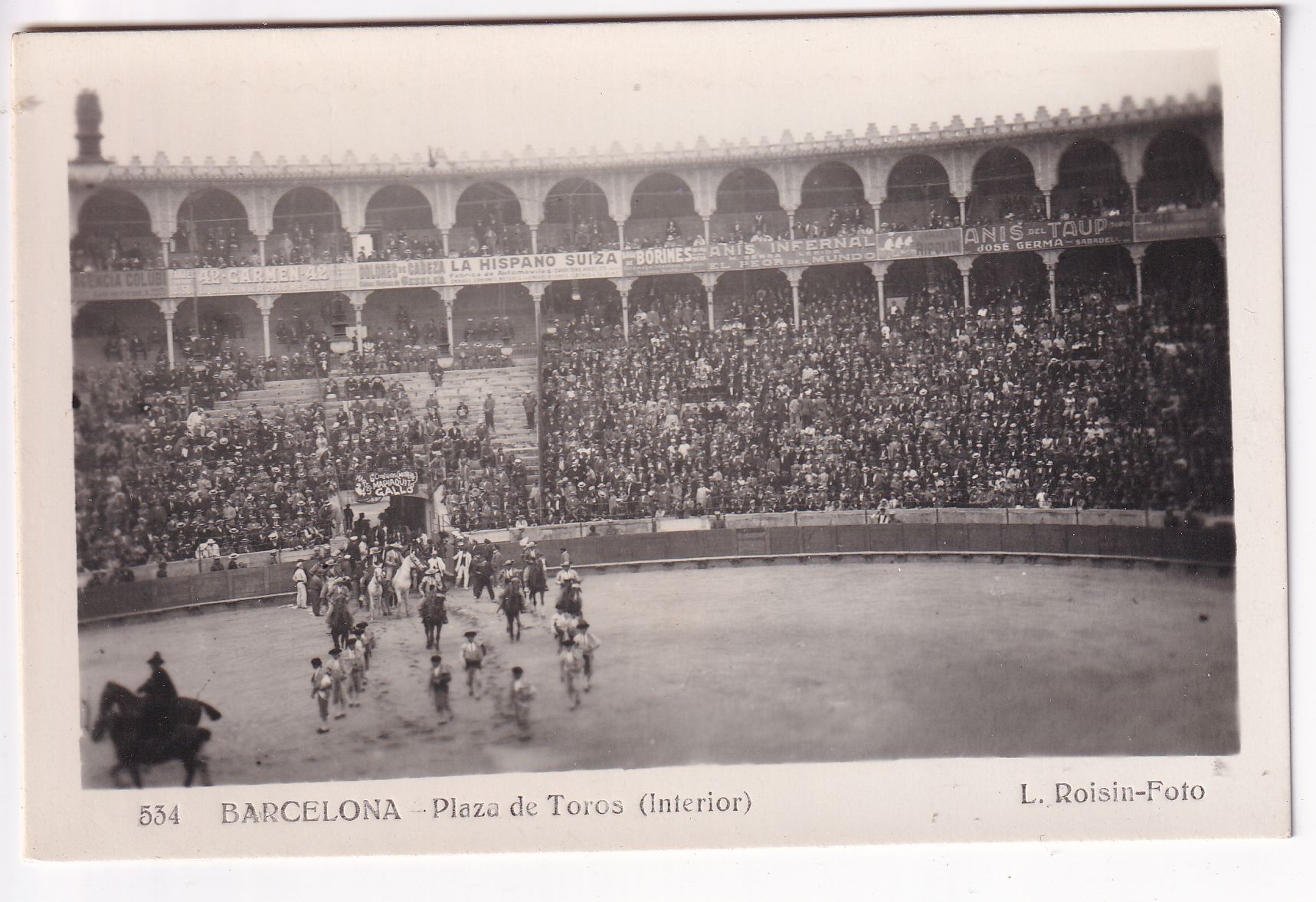 Carte Postale Espagne Barcelone Plaza de Toros interieure