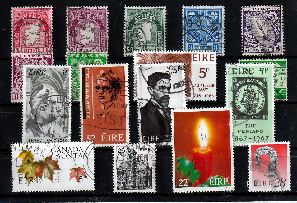 Lot de timbres Irlande Eire divers sujets