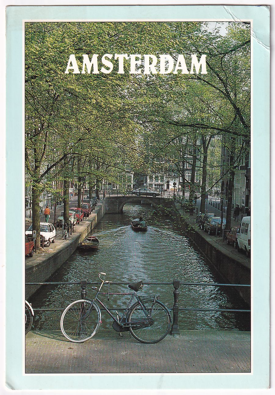Carte Postale vélo bord du canal amsterdam