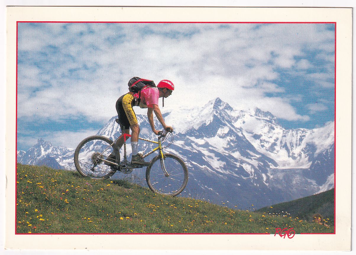 Carte Postale vélo tout terrain VTT Serre Chevalier
