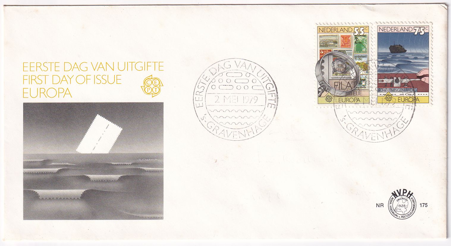 Lettre FDC Pays-Bas Europa timbre n° 1111 1112