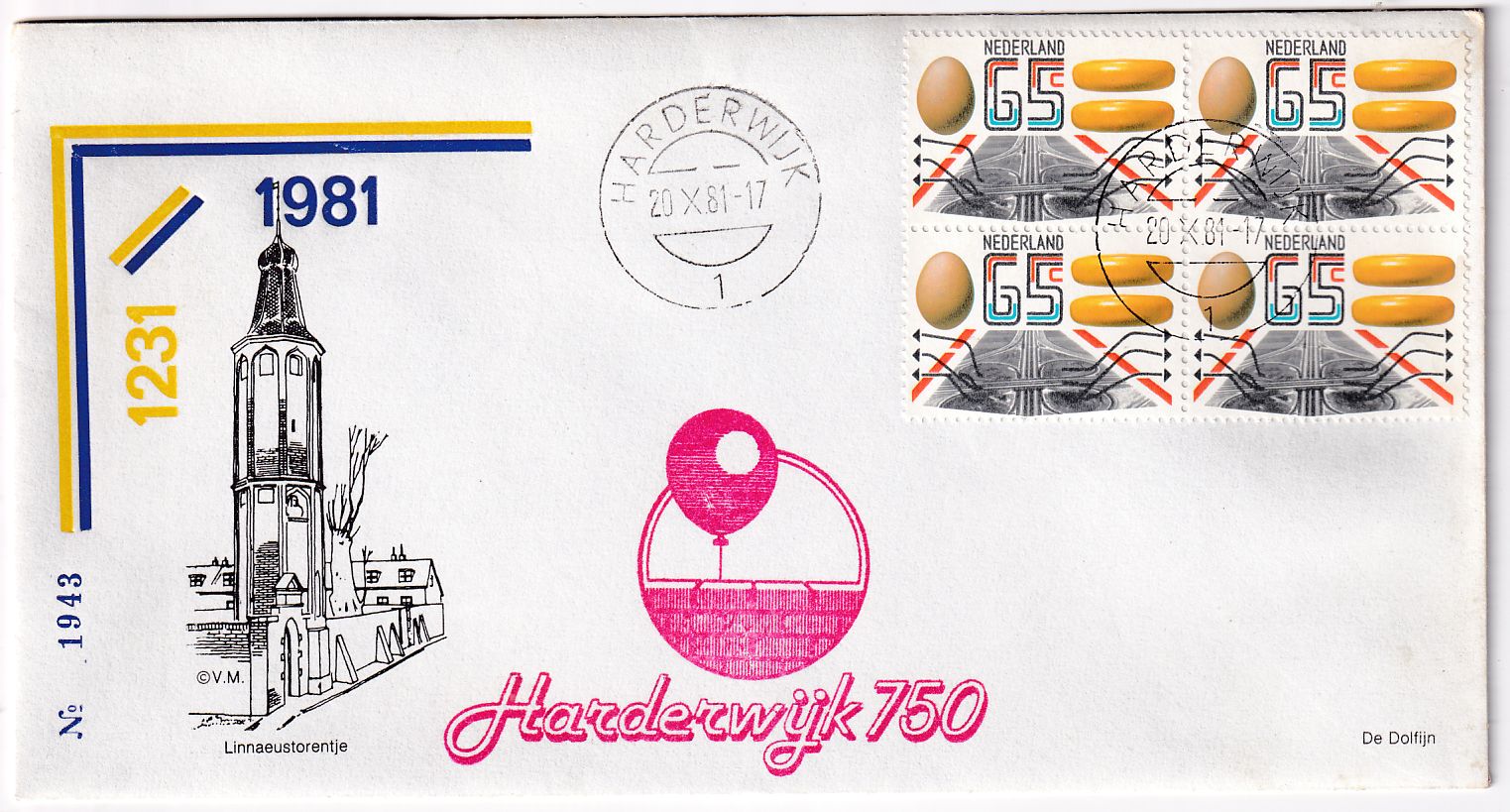 Lettre FDC Pays-Bas industrie agricole œuf fromage timbre n° 1162