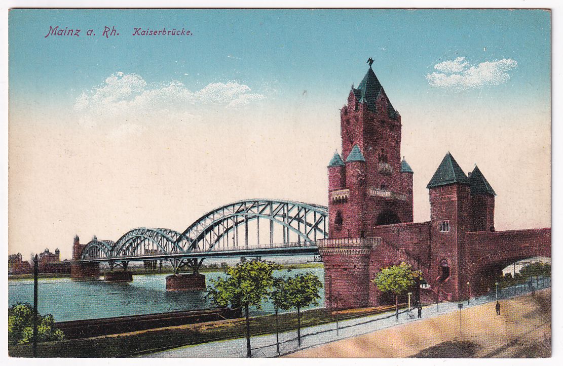 Carte postale Allemagne Mainz a RH Kaisserbrucke