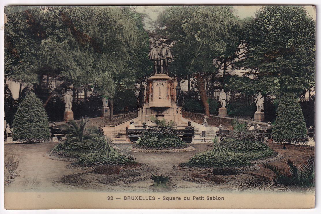 Carte postale Belgique Bruxelles square du petit sablon