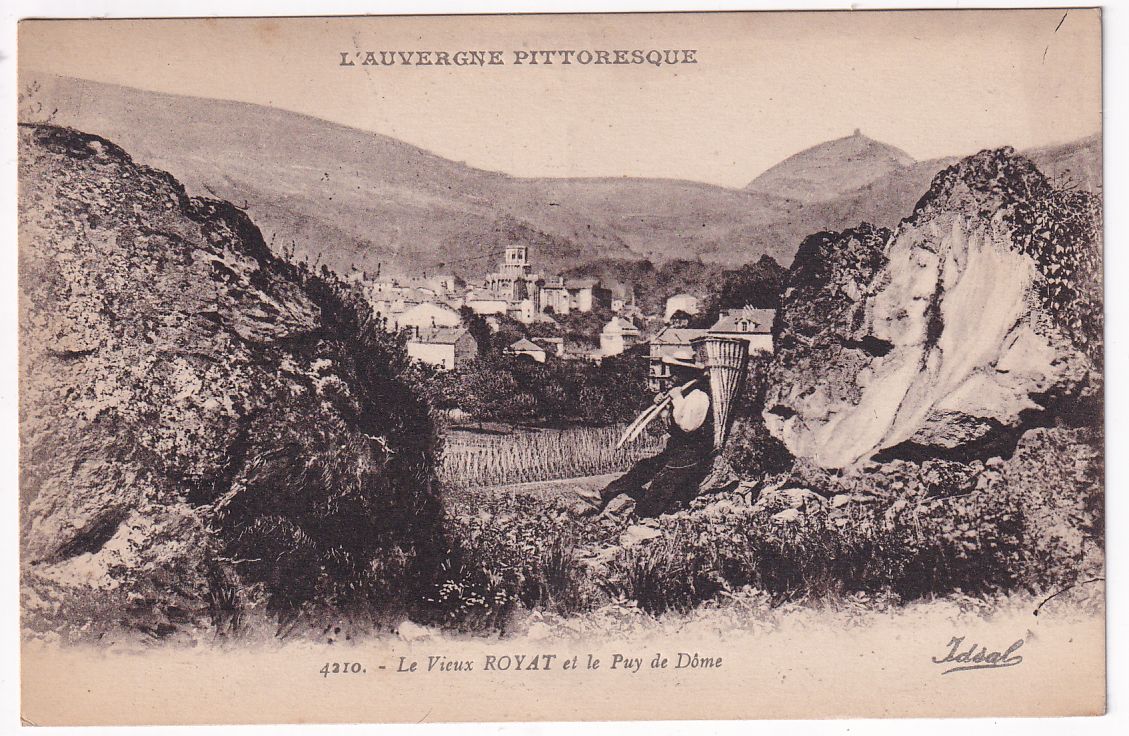 Carte postale le vieux Royat et le Puy-de-Dôme