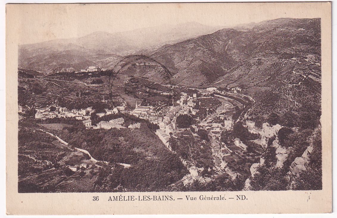 Carte postale Amélie les bains vue générale