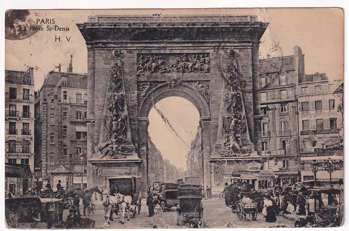 Carte postale Paris la porte St Denis