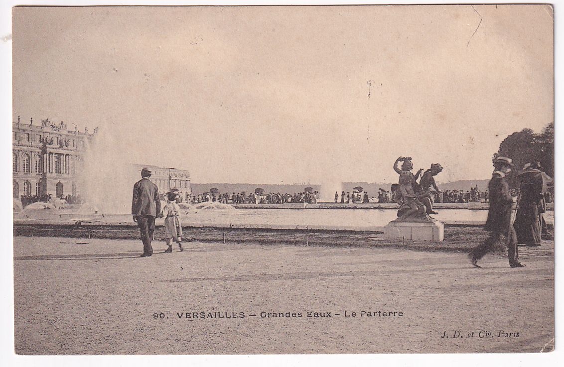 Carte postale Versailles grandes eaux le Parterre