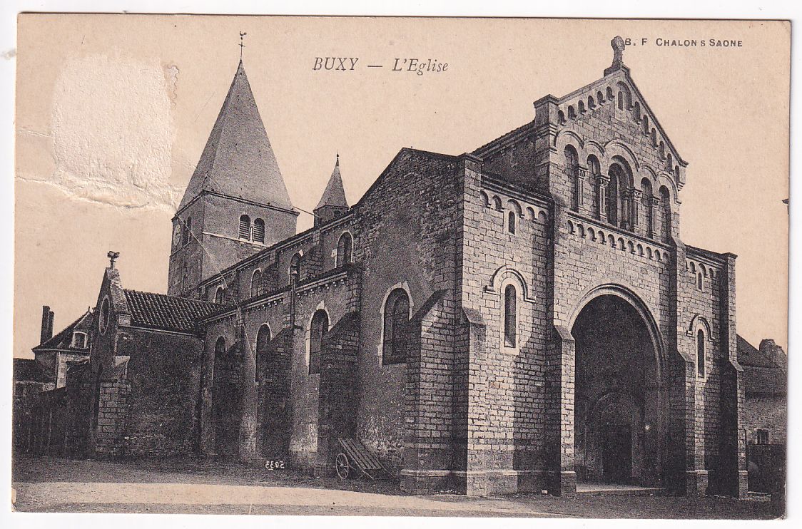 Carte postale Buxy l'église