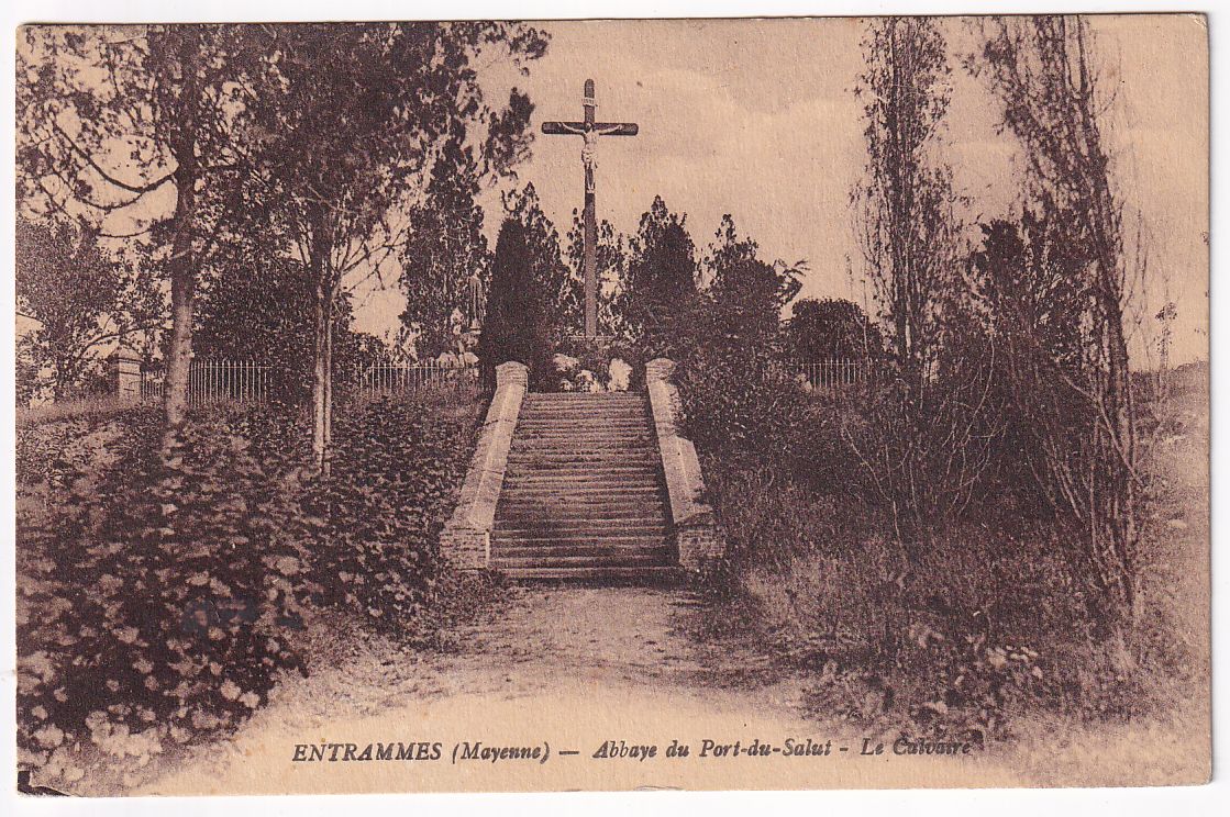 Carte postale Entrammes abbaye du port du salut le calvaire