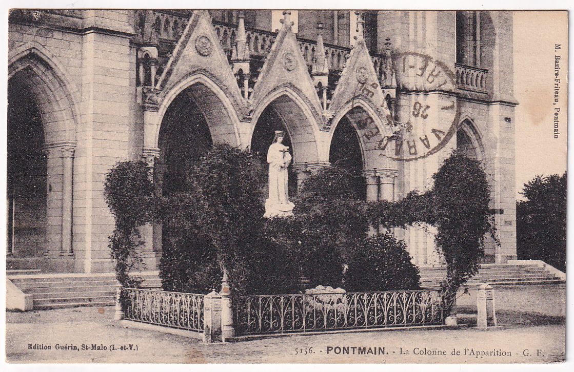 Carte postale Pontmain la colonne de l'apparition