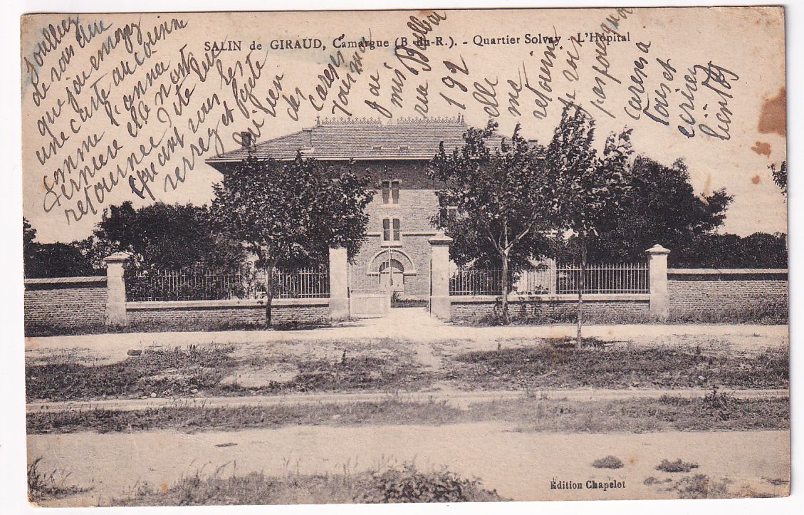 Carte postale Salin de Giraud Camargue quartier Solvay l'hopital