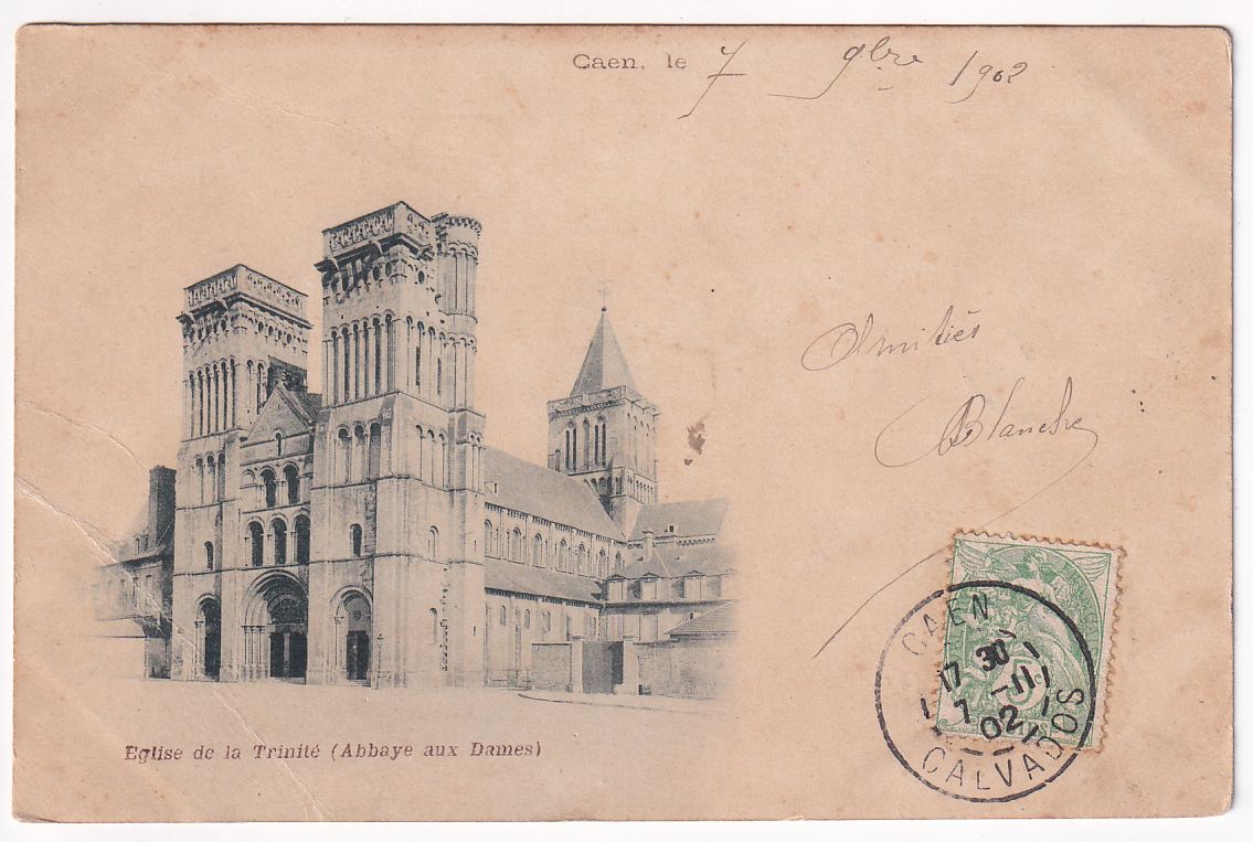 Carte postale Église de la Trinité Abbaye aux Dames