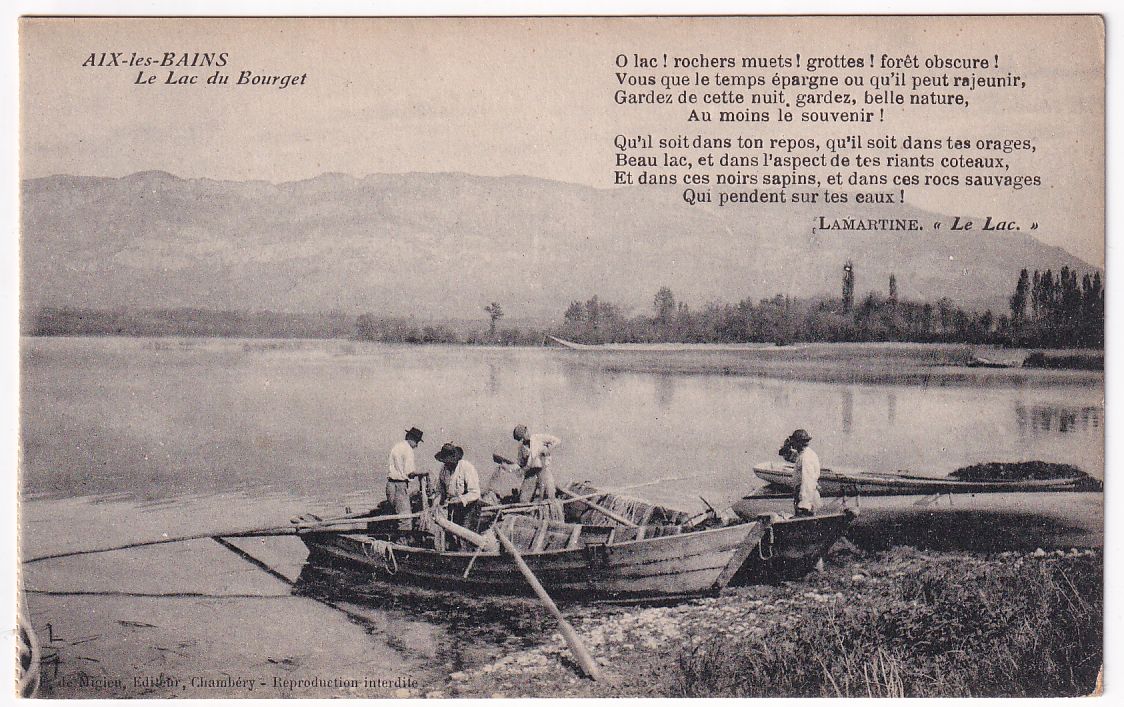 Carte postale Aix les bains le lac du Bourget