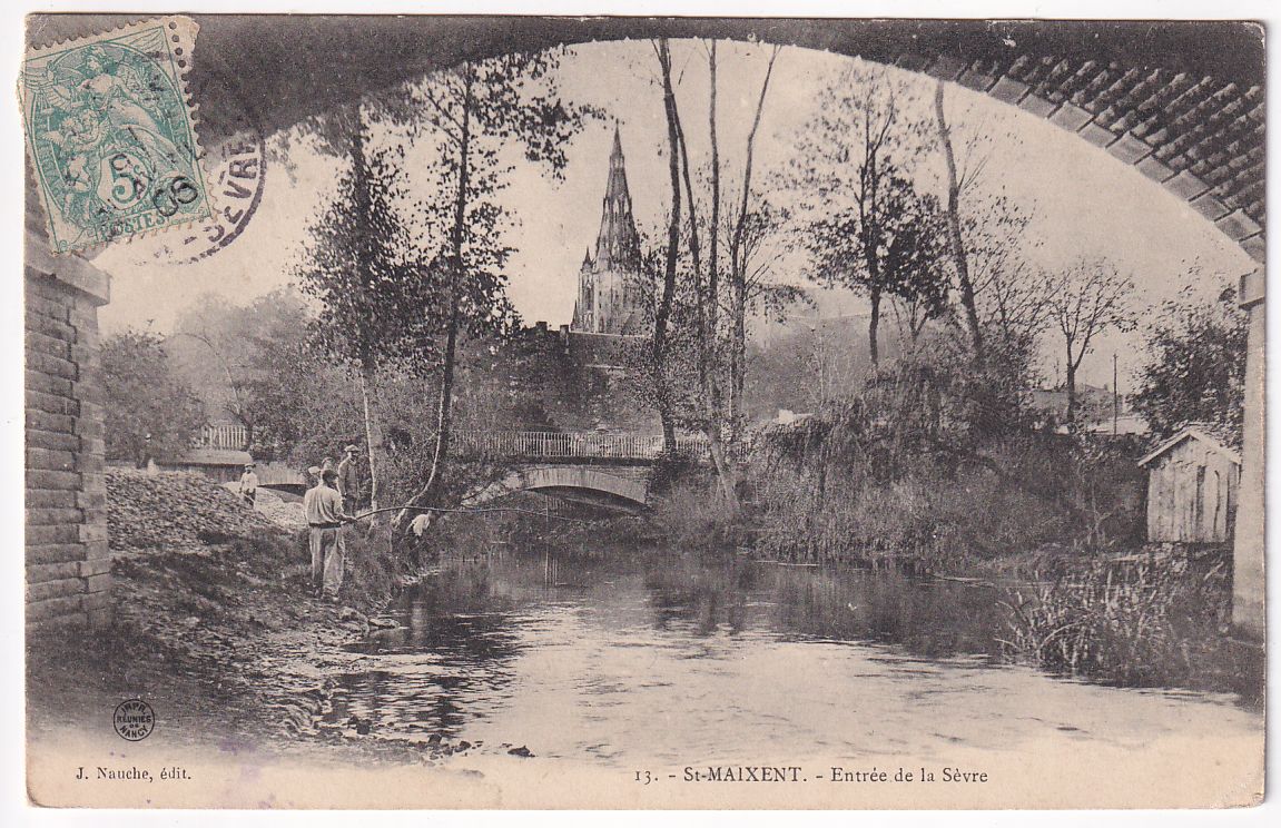 Carte postale Saint Maixent entrée de la sèvre