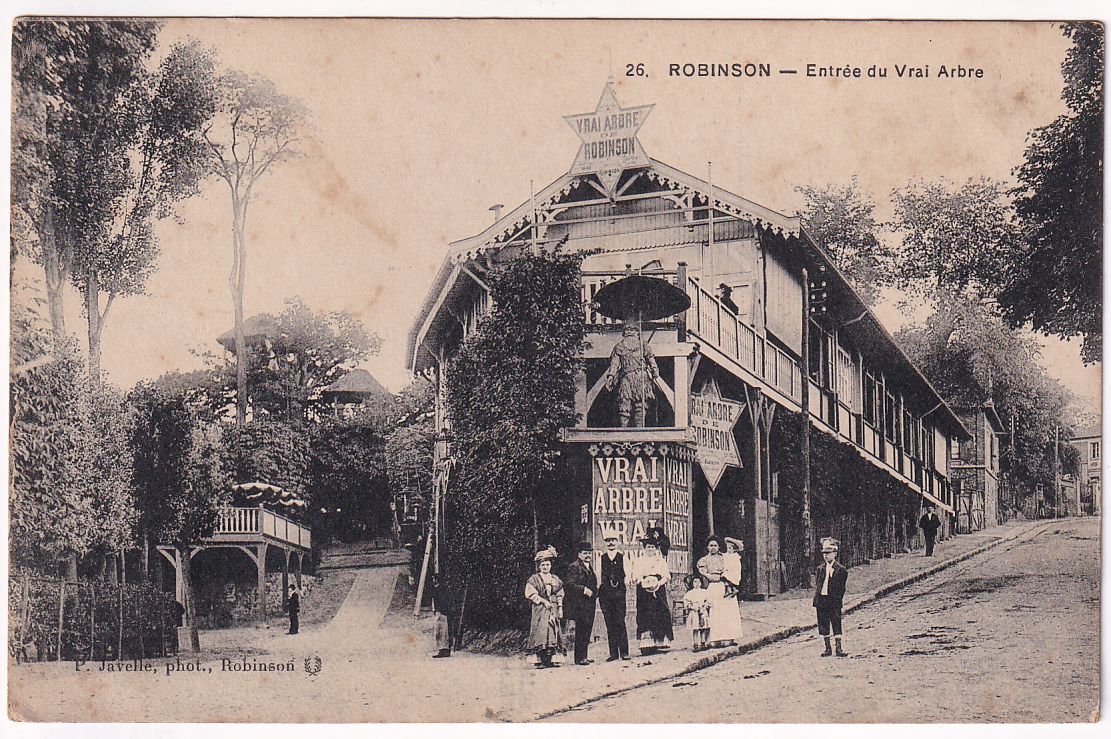 Carte postale Robinson entrée du vrai arbre