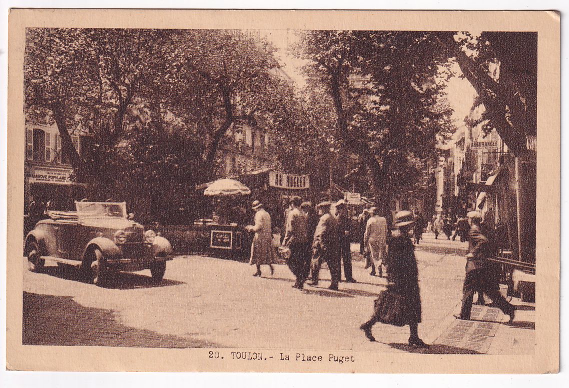 Carte postale Toulon place Puget