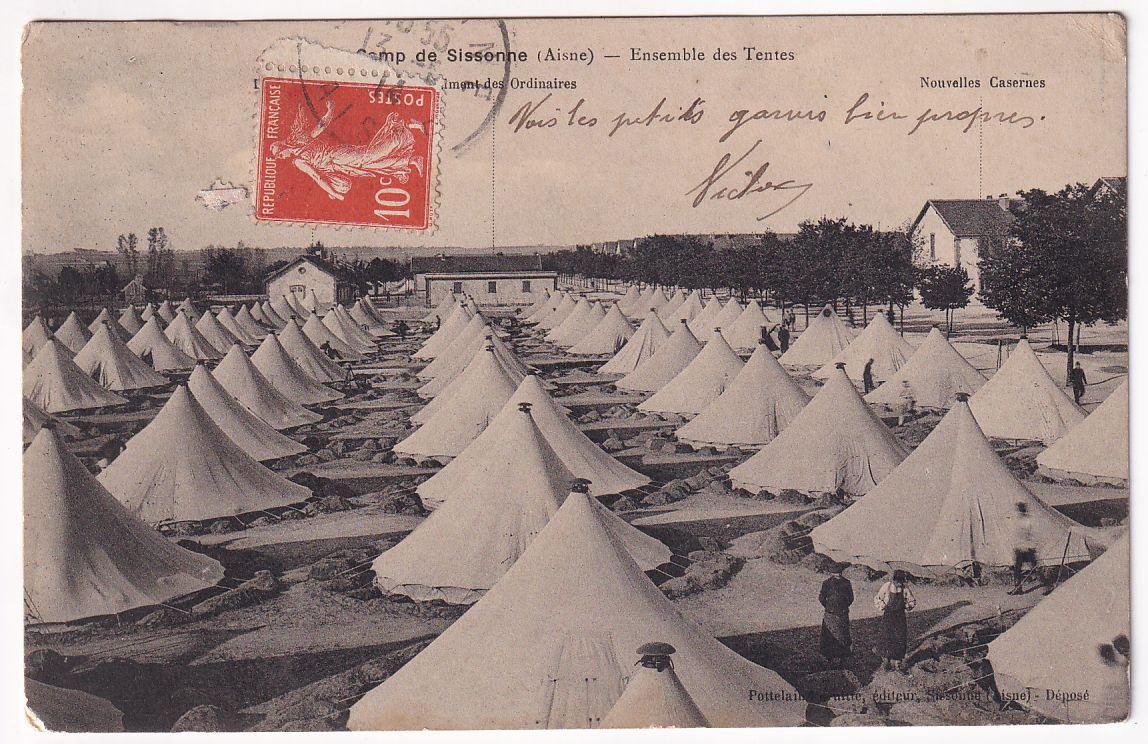 Carte postale Camp d Sissonne ensemble des tentes