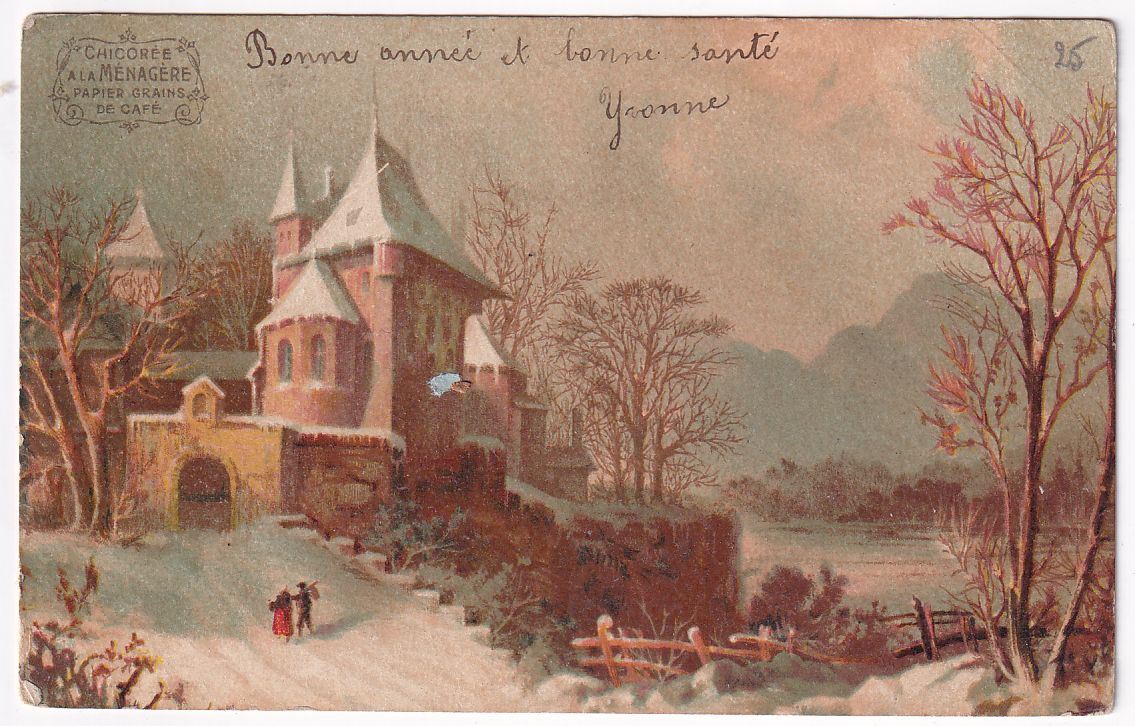 Carte postale fantaisie chicorée a la ménagère