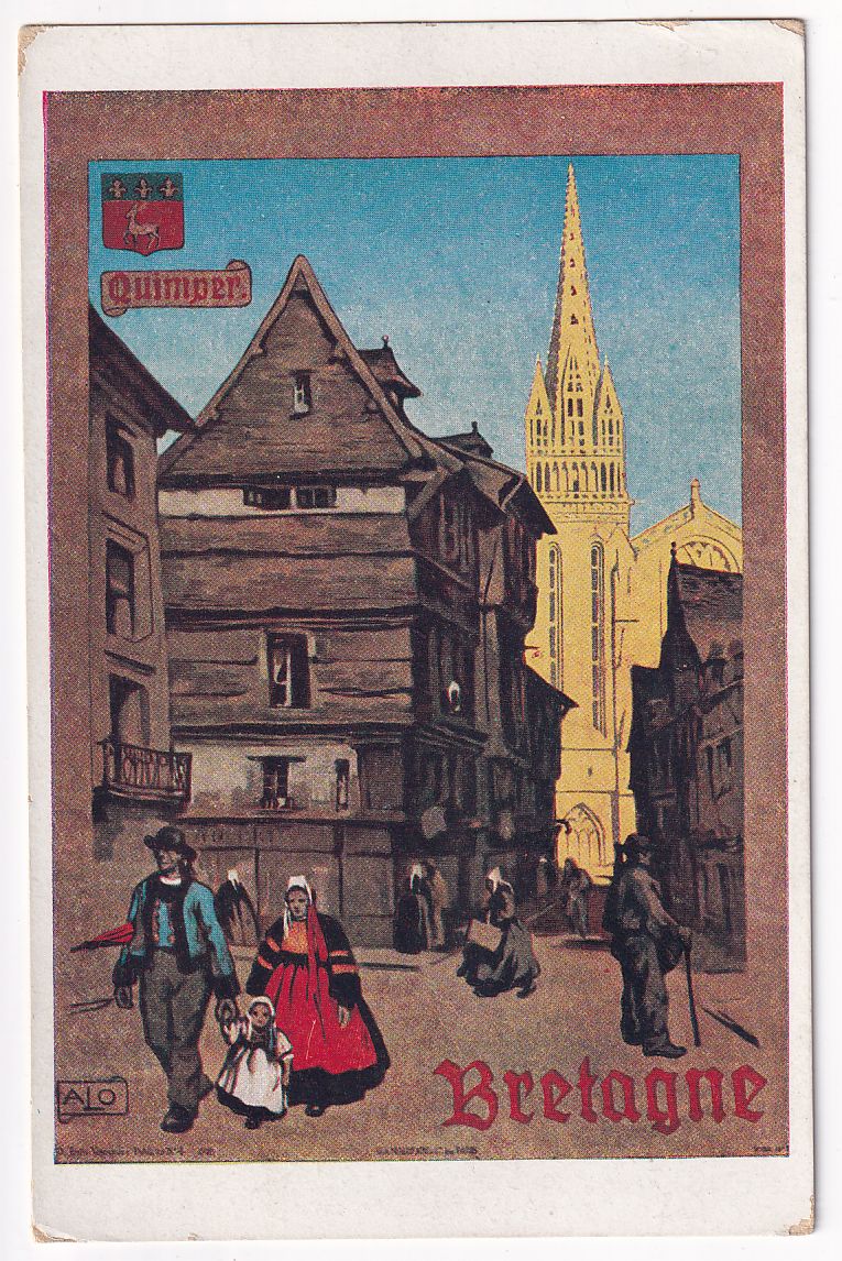 Carte postale Quimper la cathédrale