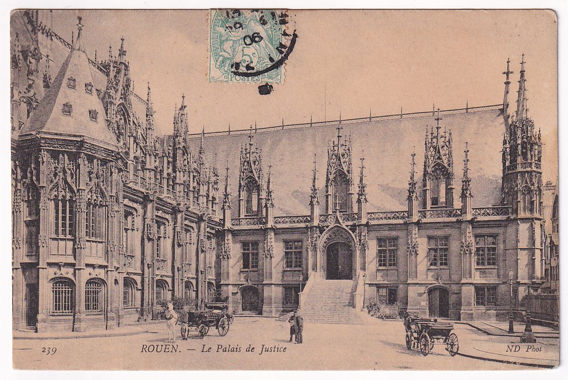 Carte postale Rouen le palais de justice