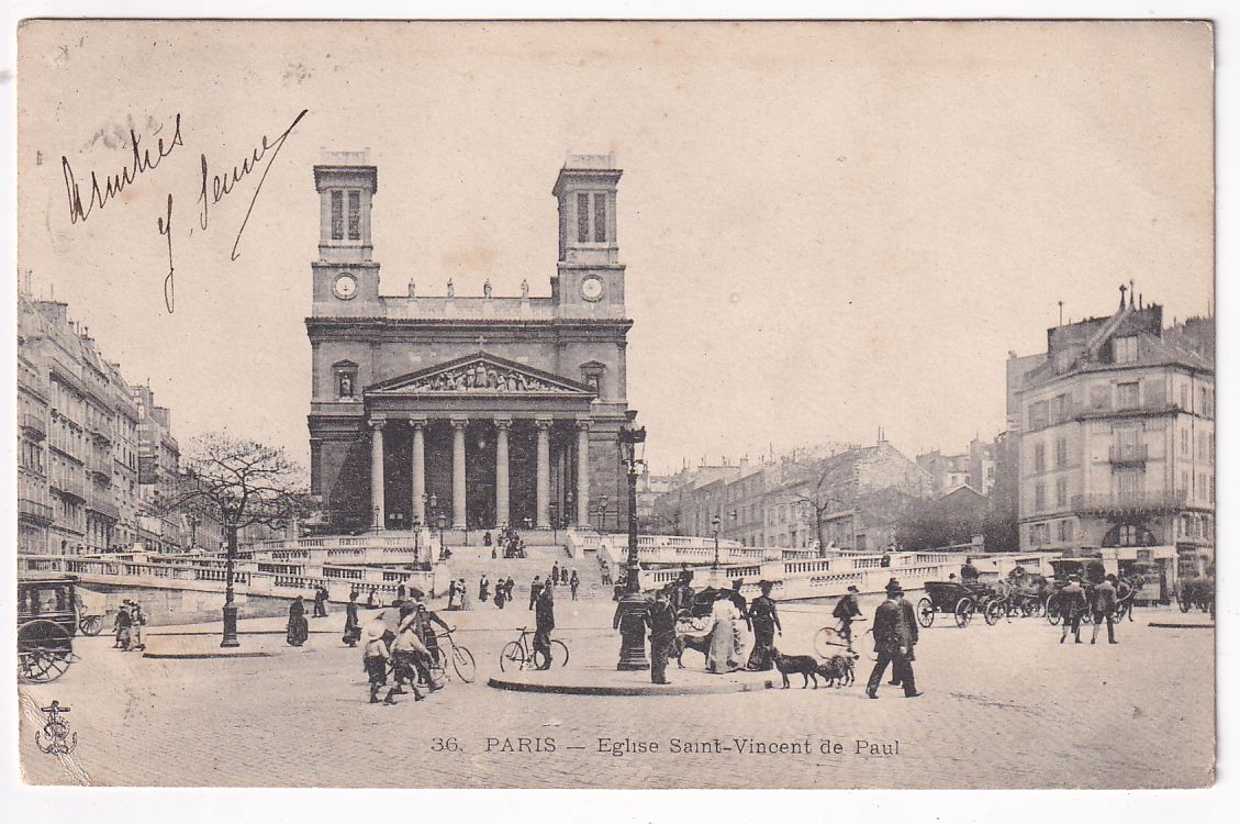 Carte postale Paris église Saint Vincent de Paul