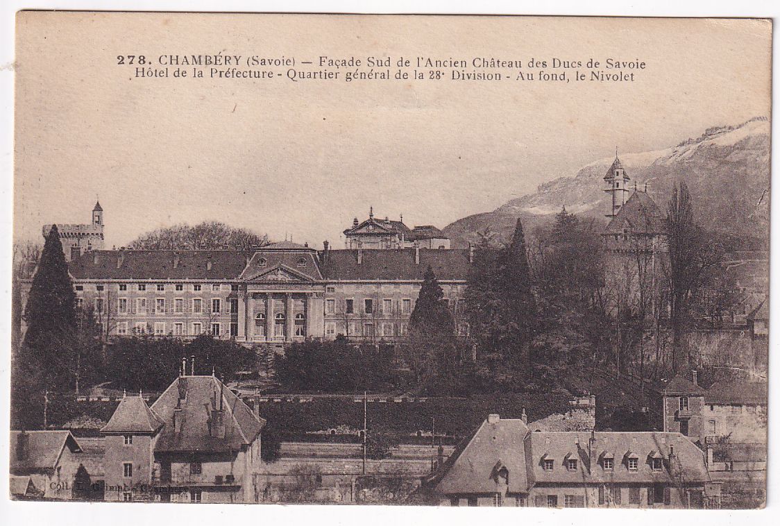 Carte postale Chambéry façade sud de l'ancien château des ducs de Savoie