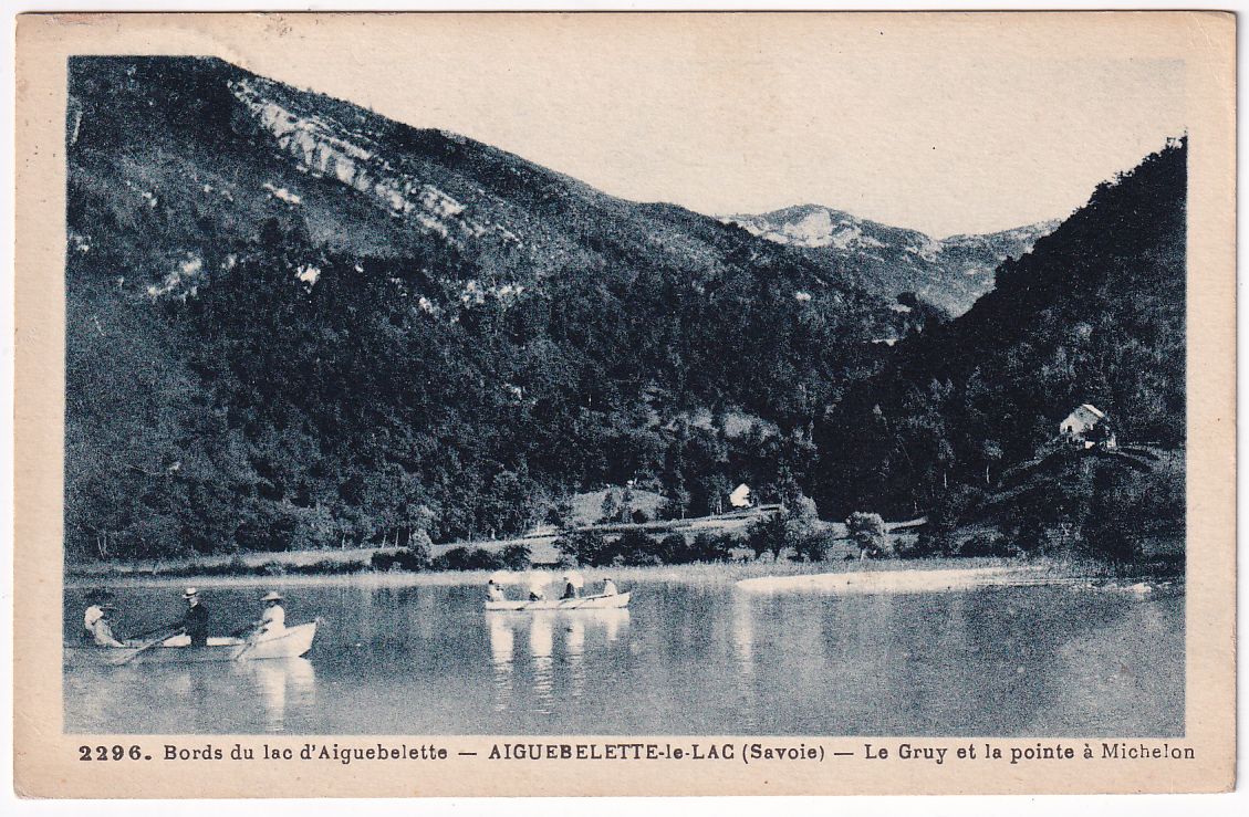 Carte postale Aiguebelette bord du lac le Gruy et la pointe a Michelon