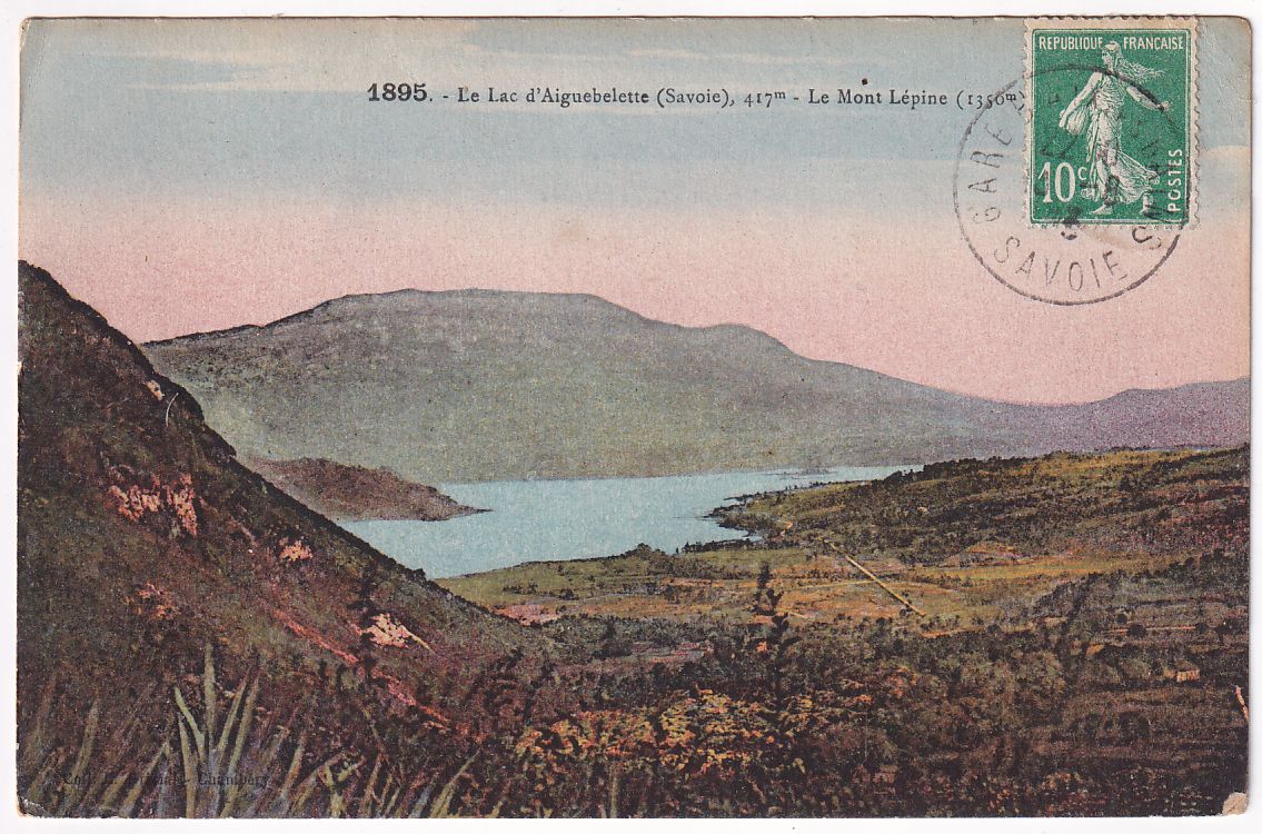 Carte postale le lac d'Aiguebelette le mont Lépine