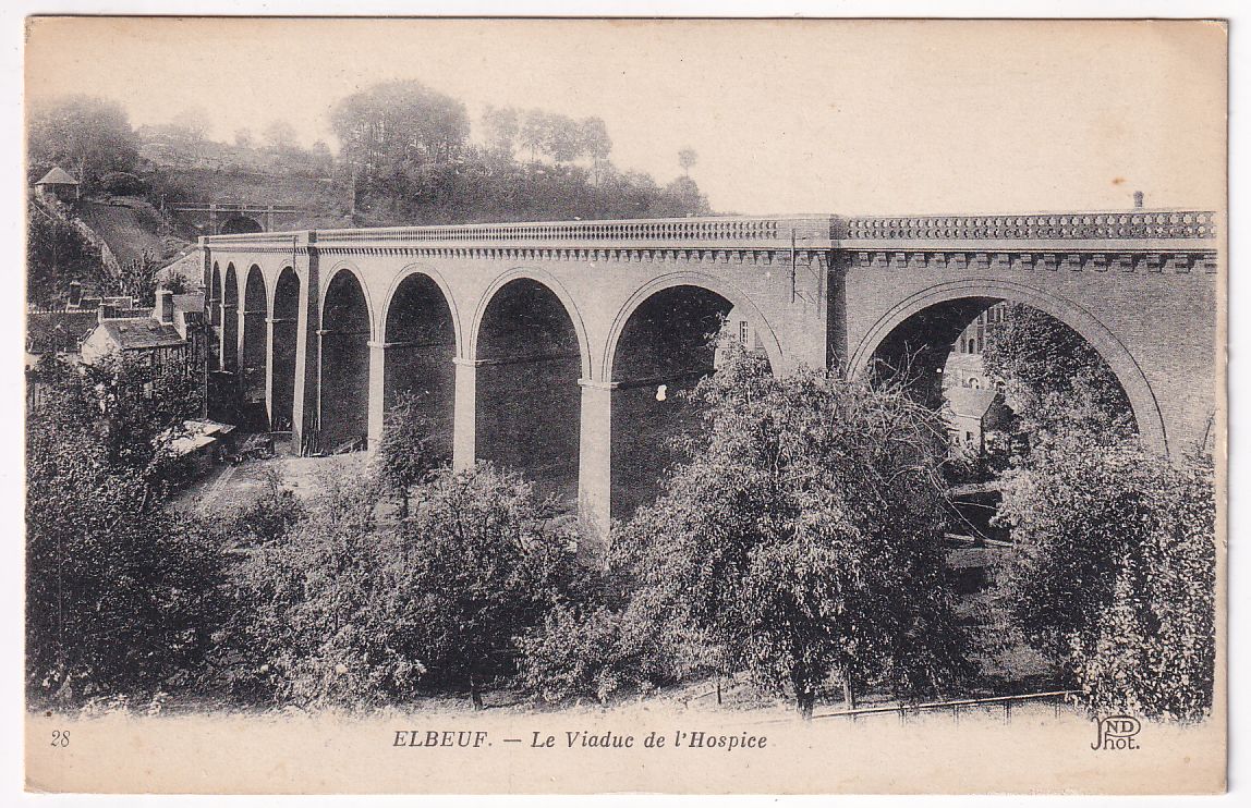 Carte postale Elbeuf le viaduc de l'Hospice