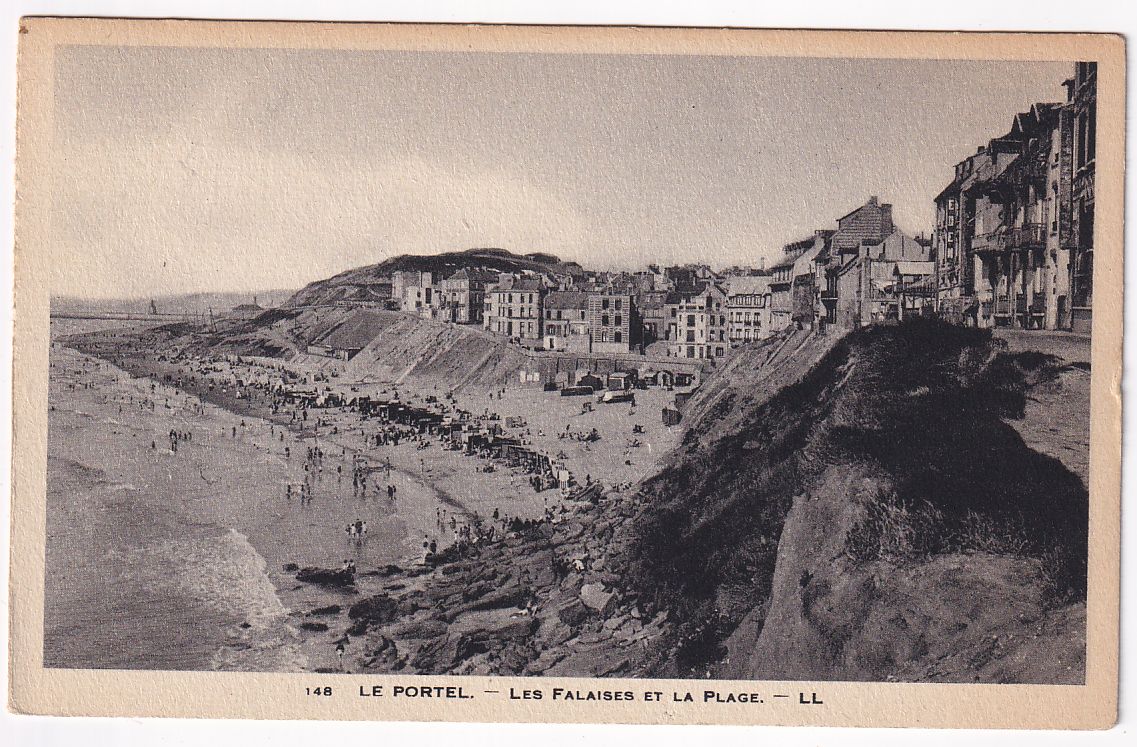 Carte postale le Portel les falaises et la plage