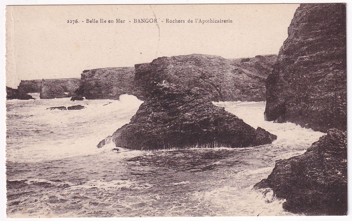 Carte postale Belle ile en Mer Bangor rochers de l'Apothicairerie