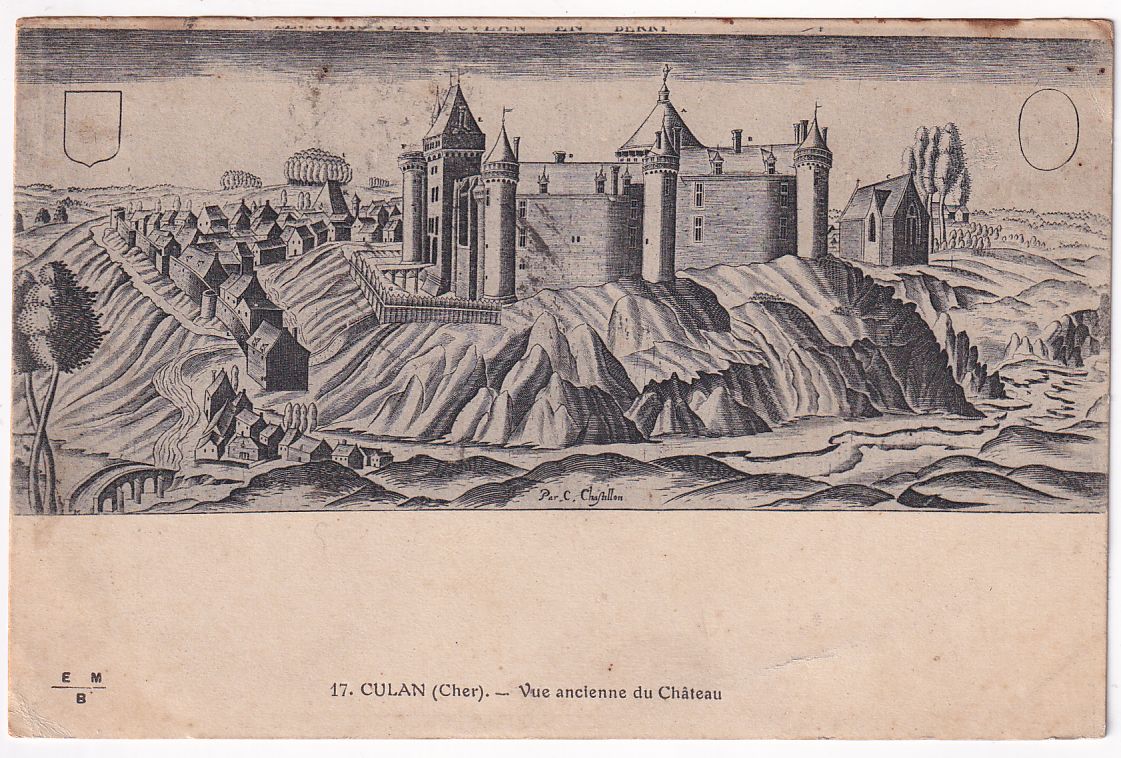 Carte postale Culan cher vue ancienne du château