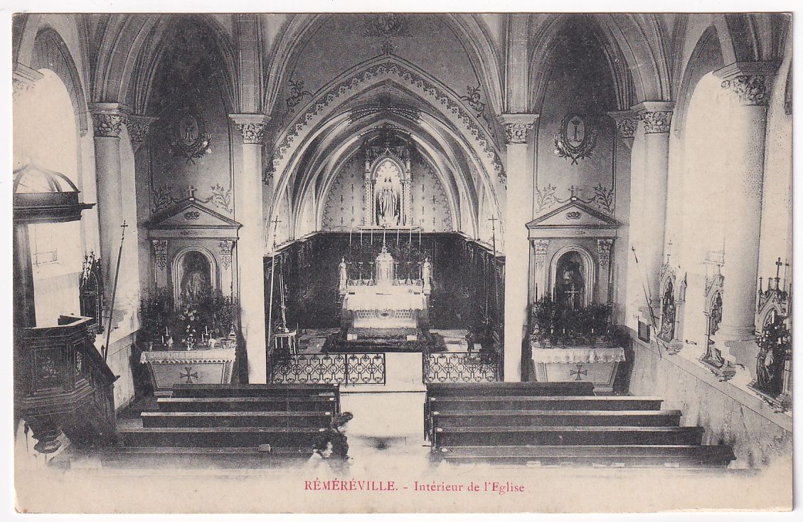 Carte postale Réméreville intérieure d'église