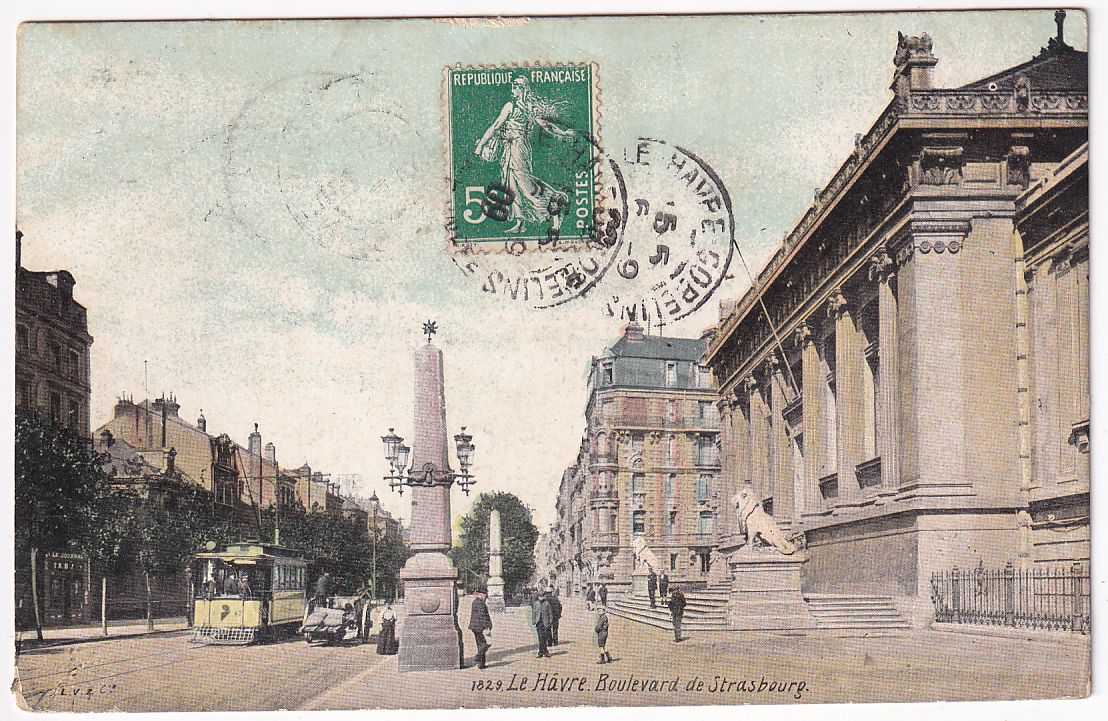 Carte postale le Havre boulevard de Strasbourg