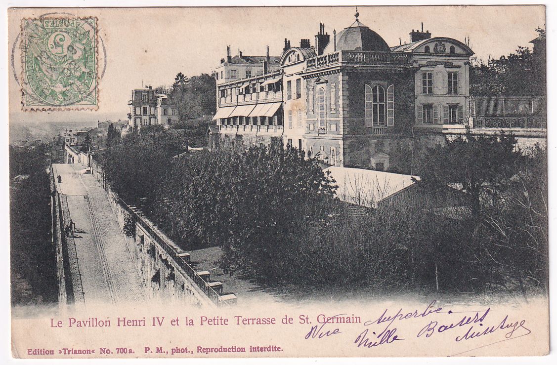 Carte postale le pavillon Henri IV et la petite terrasse de St Germain