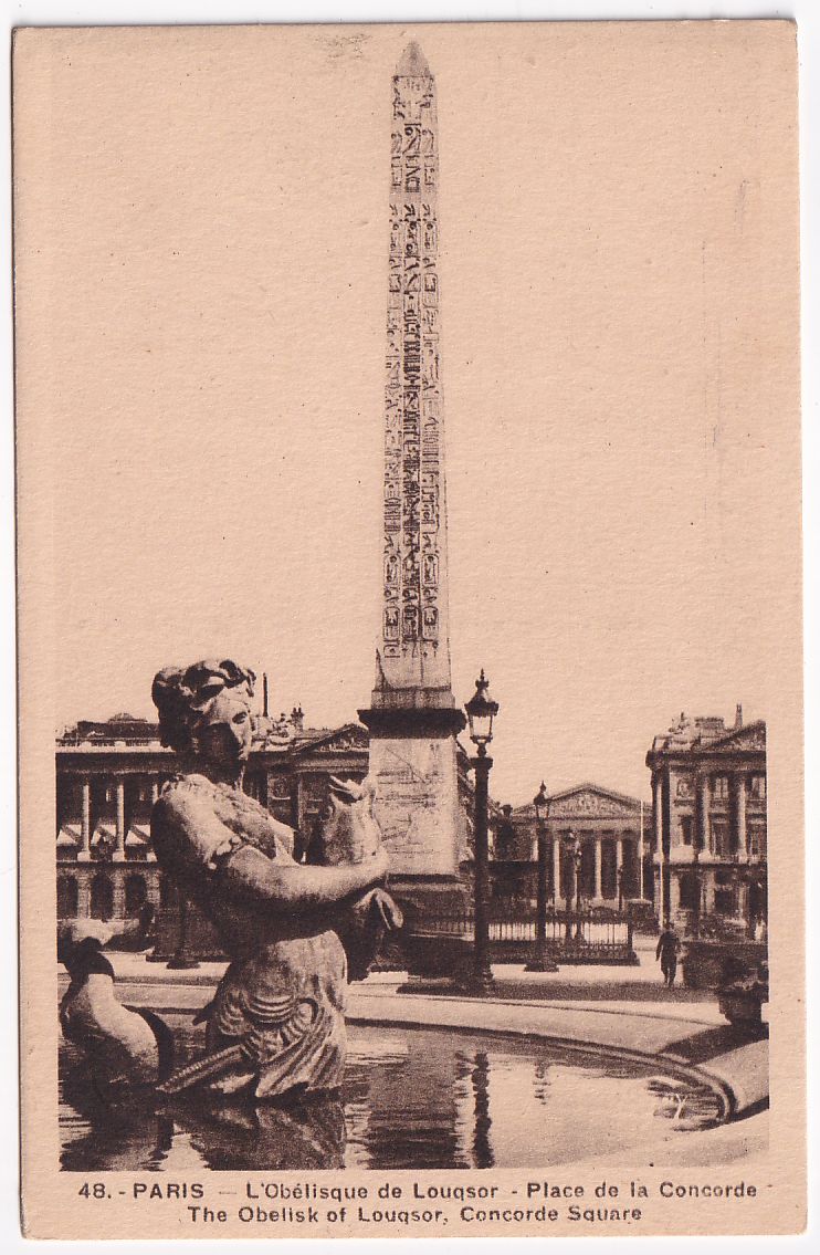 Carte postale Paris, l’Obélisque de Louqsor Louxor, place de la Concorde