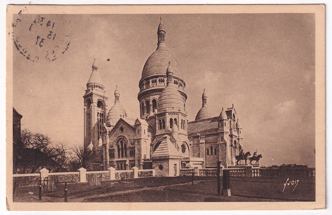 Carte postale Paris ensemble de la basilique du Sacré Cœur