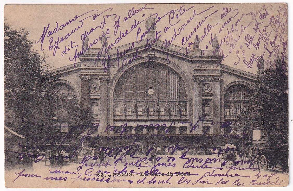 Carte postale Paris la gare du nord