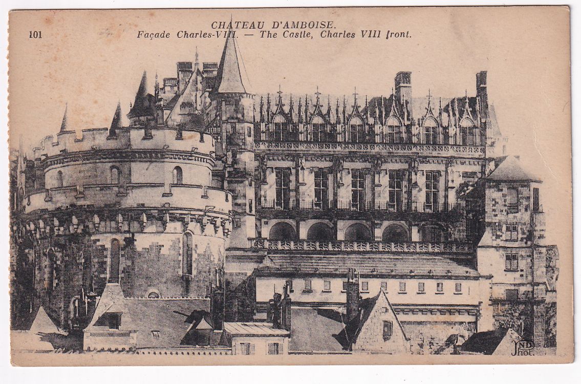 Carte postale Château d'Amboise façade Charles VIII