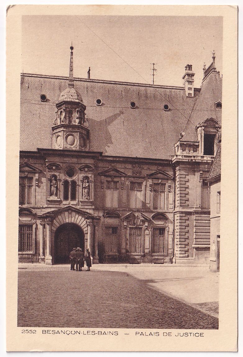 Carte postale Besançon-les-bains palais de justice