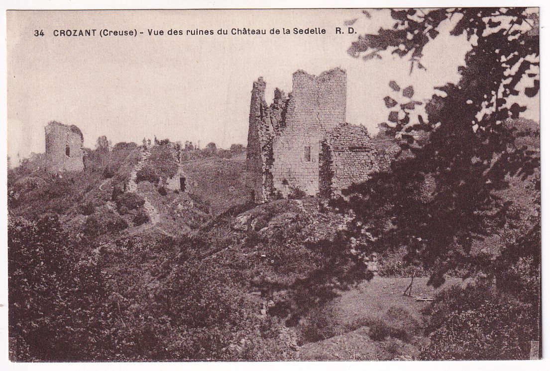 Carte postale Crozant vue des ruines du château de la Sedelle