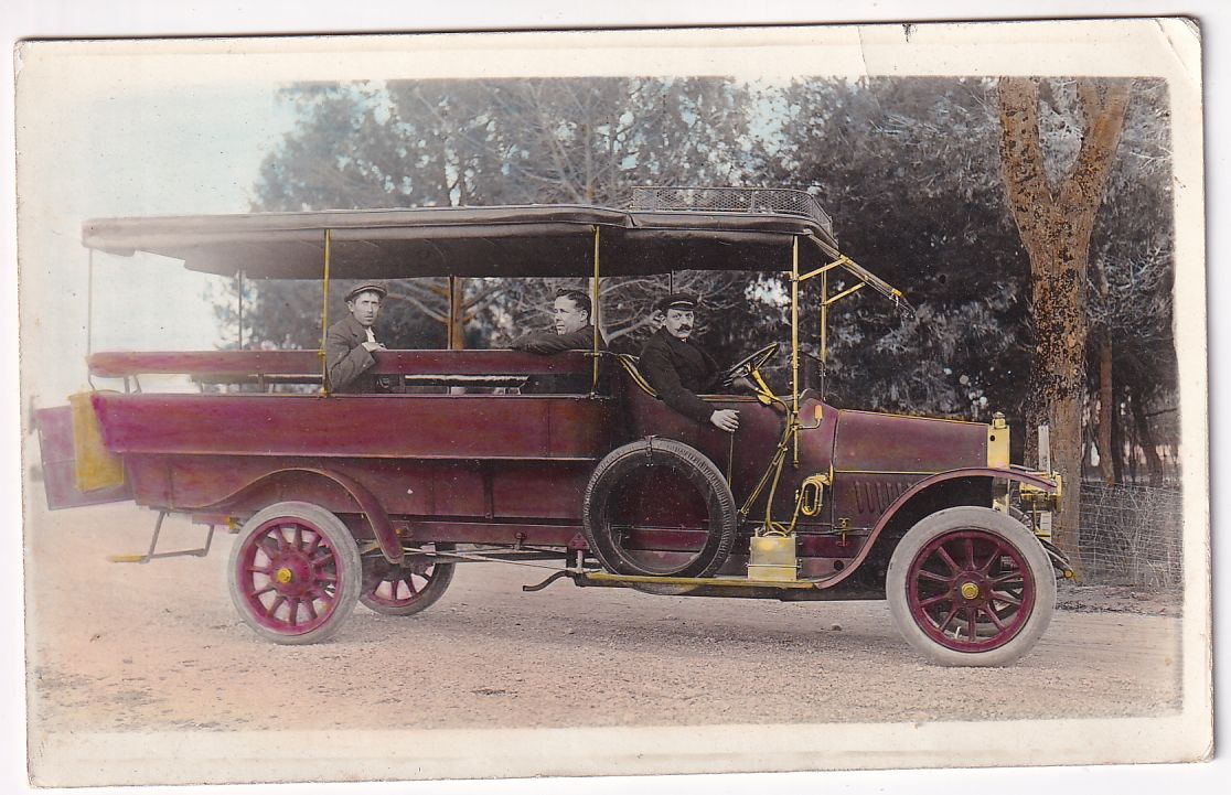 Carte postale photo ancien car transport