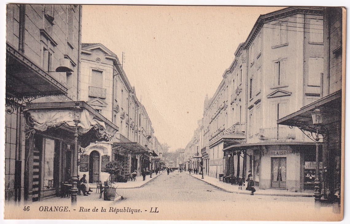 Carte postale Orange rue de la république