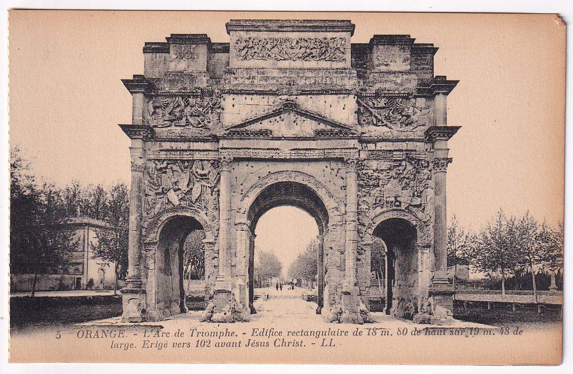 Carte postale Orange l'Arc de Triomphe