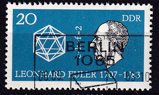 Timbre Allemagne Orientale n° 2467 obl bicentenaire de la mort de Leonhard Euler